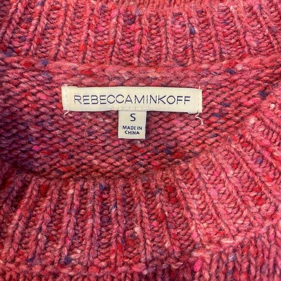 Rebecca Minkoff Wool/Alpaca Blend Cold Shoulder Crew Neck Sweater Sz S - Picture 4 of 5